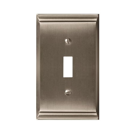 Amerock Candler 1 Toggle Wall Plates, Number of Gangs: 1 Zinc, Satin Nickel Finish BP36500G10