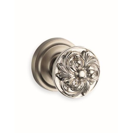 Omnia Knob Passage 2-3/8" Backset, T Strike, 1-3/8" Doors Satin Nickel 232 232/00.PA15