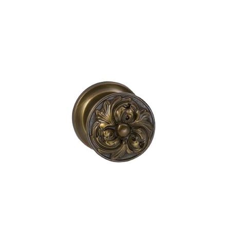 Omnia Knob Passage 2-3/8" Backset, T Strike, 1-3/8" Doors Shaded Bronze 232 232/00.PA4