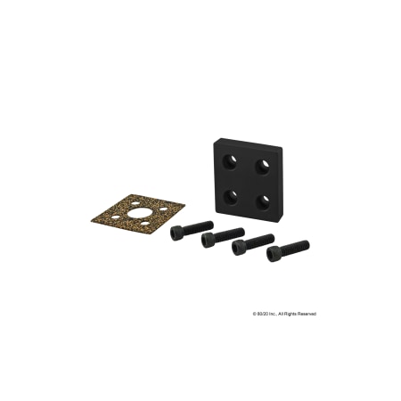80/20 Pressure Manifold Stopper Plate, 4 Hole 2349-BLACK