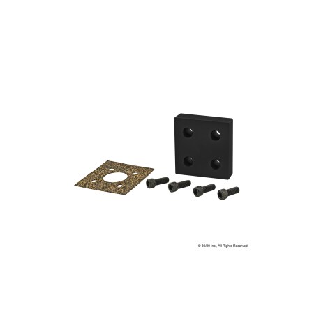 80/20 Pressure Manifold Stopper Plate, 4 Hole 2350-BLACK