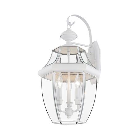 Livex Lighting Monterey 3 Light White Outdoor Wall Lantern 2351-03
