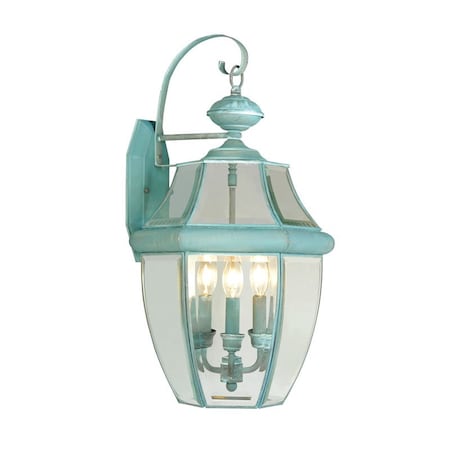 Livex Lighting Monterey 3 Light Verdigris Outdoor Wall 2351-06