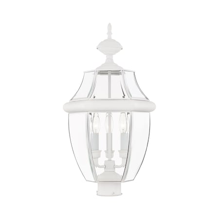 Livex Lighting Monterey 3 Light White Outdoor Post Top 2354-03