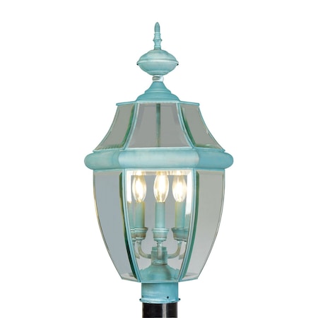 Livex Lighting Monterey 3 Light Verdigris Outdoor Post 2354-06