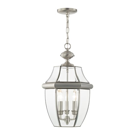 Livex Lighting Monterey 3 Light Brushed Nickel Outdoor 2355-91