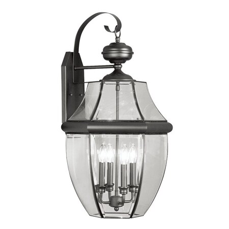 Livex Lighting Monterey 4 Light Black Outdoor Wall Lant 2356-04