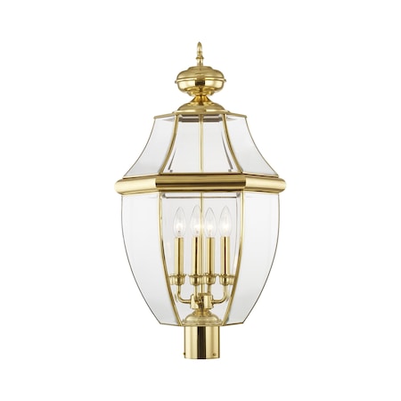 Livex Lighting Monterey 4 Light Polished Brass Outdoor 2358-02