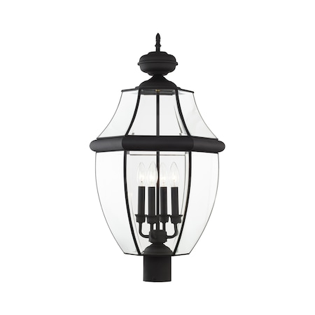 Livex Lighting Monterey 4 Light Black Outdoor Post Top 2358-04