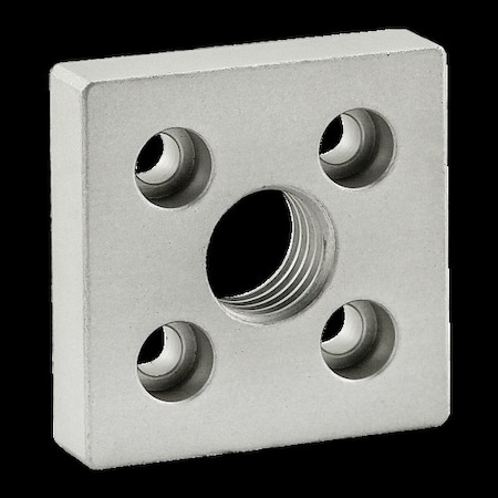 80/20 Base Plate, 2x 2", 3/4-10 Tap In Crn 2362