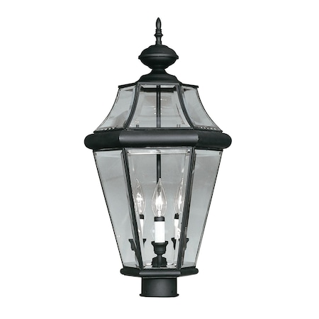 Livex Lighting Georgetown 3 Light Black Outdoor Post To 2364-04