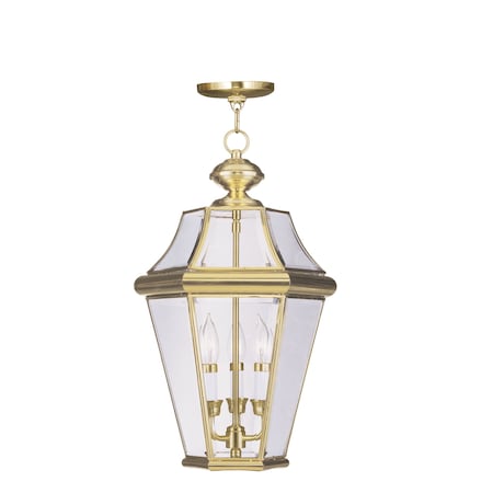 Livex Lighting Georgetown 3 Light Polished Brass Outdoo 2365-02