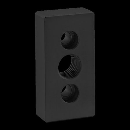 80/20 Ctr Tap Base Plate, 1.5"X3" W/3/4-10 Tap 2365-BLACK