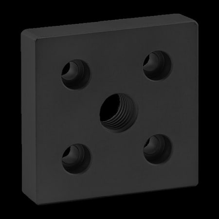 80/20 Base Plate 3" X 3" W/3/4-10 Tap In Ctr 2366-BLACK