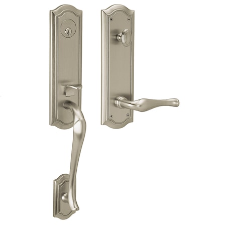 Baldwin Entry Handlesets Lifetime Satin Nickel 85337.056.LENT