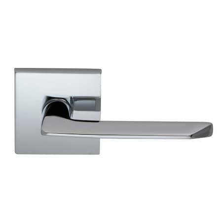 Omnia Lever Square Rose Pass 2-3/8" BS T 1-3/8" Doors Bright Chrome 237 237S/00.PA2