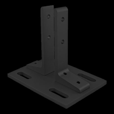 80/20 Black Floor Mount Base Plate For 1010 2380-BLACK