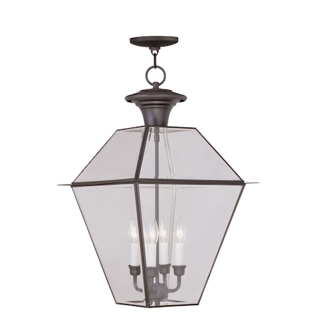 Livex Lighting Westover 4 Light Bronze Outdoor Pendant Lantern 2387-07
