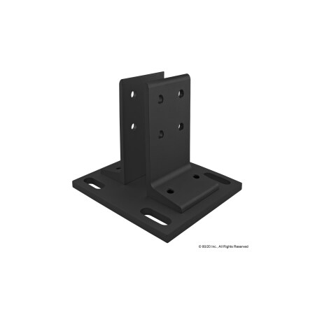 80/20 Black Floor Mount Base Plate For 1530 2400-BLACK