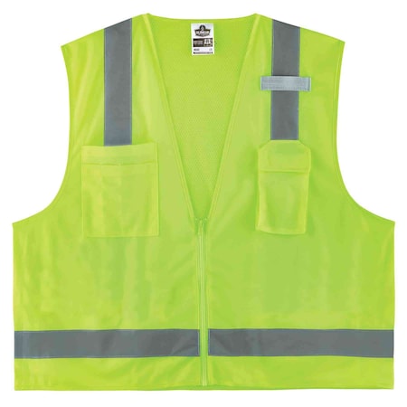 Ergodyne Economy Surveyors Vest, Lime, L/XL 8249Z