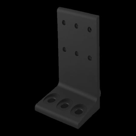 80/20 Black 10 S 3" Econ Floor Mt Base Plate 2404-BLACK