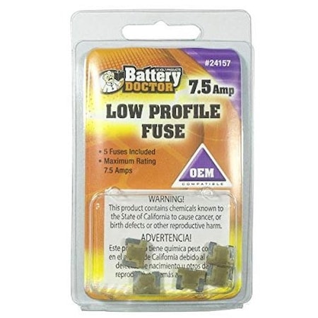 Battery Doctor Retail 7.5 Amp Low Profile Fuse - Brown 24157