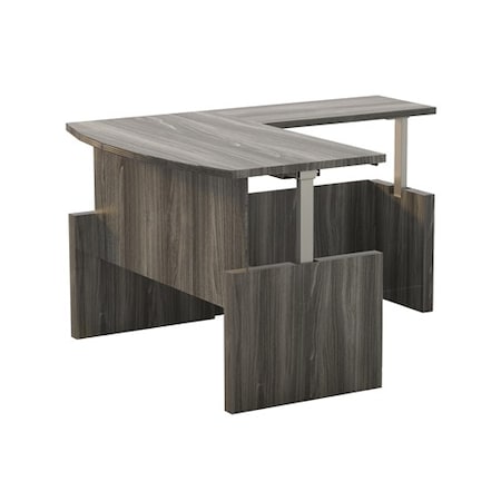 Safco Aberdeen Height-Adjustable Desk, Bowfront AT56LGS