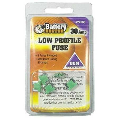 Battery Doctor Retail 30 Amp Low Profile Fuse - Green 24180