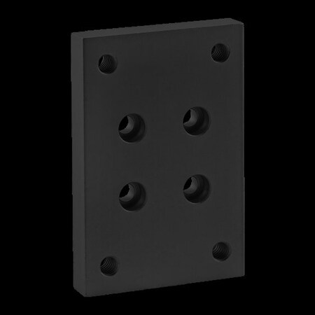 80/20 Flange Mount Caster Base Plate, 10 S 2418-BLACK