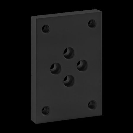 80/20 Flange Mount Caster Base Plate, 10 S 2419-BLACK