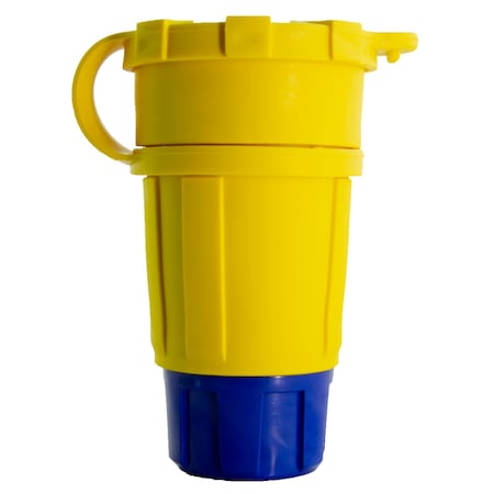Ericson Watertight Locking Connector, Non-NEMA, 20 A, 250V AC, Three Phase, 3 Pole, Yellow 2422-CW6P