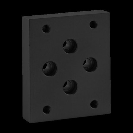 80/20 Flange Mount Caster Base Plate, 15 S 2426-BLACK