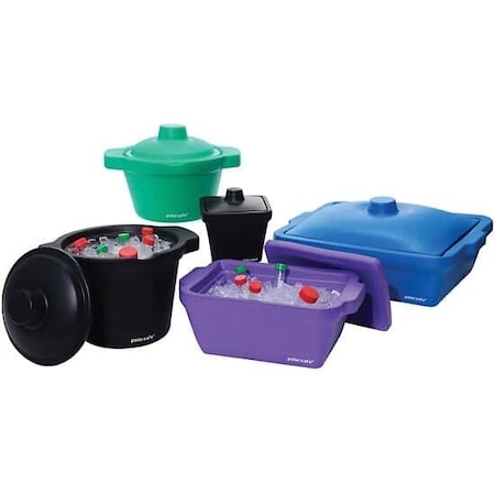 Cole-Parmer EVA Foam Rect Ice Pan with Lid, 4 L, Gre 04393-66
