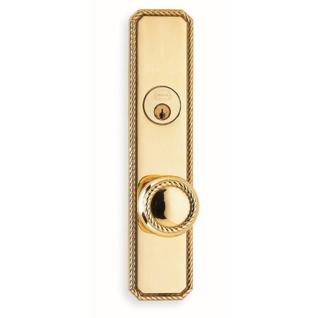 Omnia LH 441 Knob 24000 Plate Storeroom 234BS Mortise Lock Bright Brass 24441EW00L1