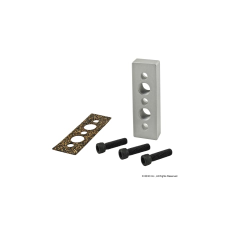 80/20 Pressure Manifold Plate, 1"x 3", 1/4"Npt 2447