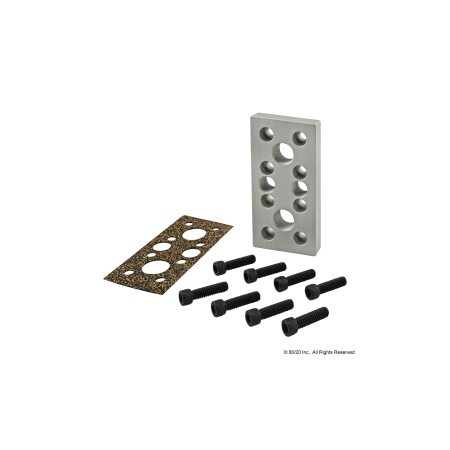 80/20 Tapped, Pressure Manifold Plate, 2"x 4" 2449