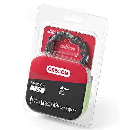 Oregon Controlcut Chain, 16" 22BPX .325" 67 DL L67