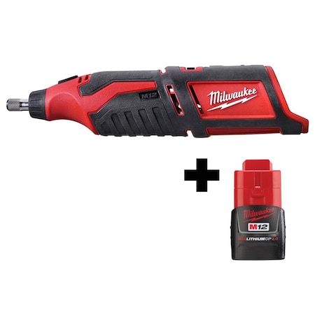 Milwaukee Tool M12 Rotary Tool + M12 CP2.0 Battery 2460-20, 48-11-2420