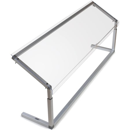 Carlisle Foodservice Adj. Single-Sided Sneeze Guard, 60", Clr 926007