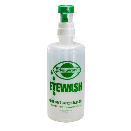 Bel-Art Bel-Art Eye Wash Safety Station Empty Bottle for Refill, 1000ml F24851-0000