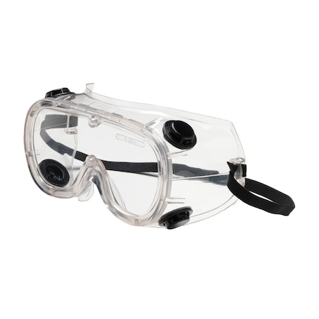Bouton Optical Safety Goggles, Clear Lens, Anti-Fog & Anti-Scratch, Indirect Vented, Elastic Strap, 441 Basic Series 248-4401-400