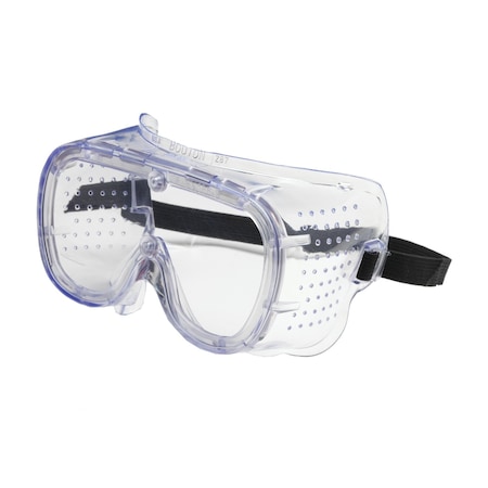 Bouton Optical Safety Goggles, Clear Lens, Anti-Scratch, Direct Vented, Elastic Strap, 550 Softsides Series 248-5090-300B