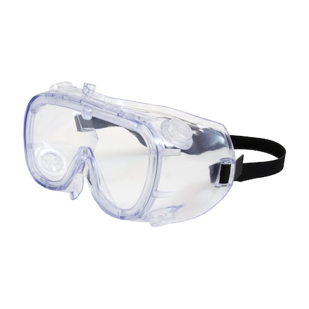Bouton Optical Safety Goggles, Clear Lens, Anti-Fog & Anti-Scratch, Direct Vented, Elastic Strap, 550 Softsides Series 248-5090-400B