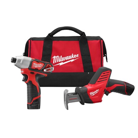 Milwaukee M12 Cordless LITHIUM-ION 2-Tool Combo Kit 2491-22