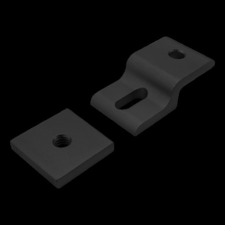 80/20 Black 10S 1" Mesh Retainer W/Backing Plt 2491-BLACK