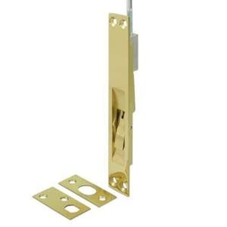 Deltana Extension Flush Bolt, Solid Brass Lifetime Brass 24" 24EFBCR003