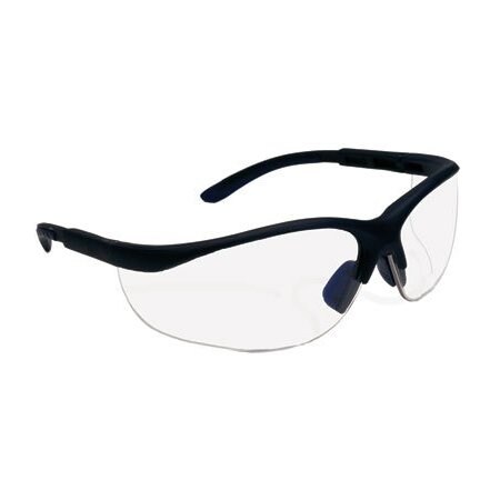 Bouton Optical HI-VOLTAGE AC, Safety Glasses, Anti-Scratch, Indoor/Outdoor Lens, Black Frame, Half-Frame 250-21-0402