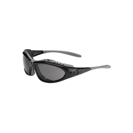 Bouton Optical Fuselage, Safety Glasses, Anti-Fog & Anti-Scratch, Gray Lens, Black Frame, Full-Frame, 1 PR 250-50-0421