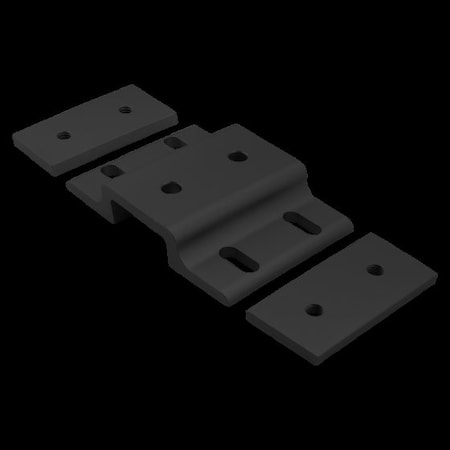 80/20 Dbl Mesh Retainer W/Back Plate, 3" 15S 2520-BLACK