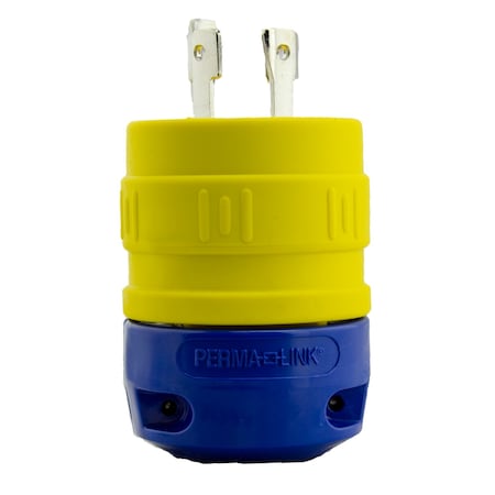 Ericson Locking Plug, L16-30P, 30 A, 480V AC, Three Phase, 3 Pole, Spring Clamp Terminals, Yellow 2524-P
